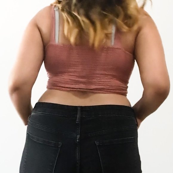 Only Millennial pink sleeveless crop top size M - Picture 2 of 5